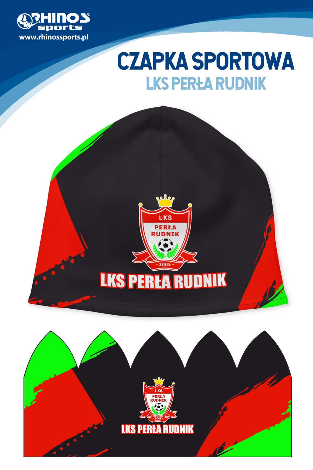 LKS Perła Rudnik – czapki w sublimacji